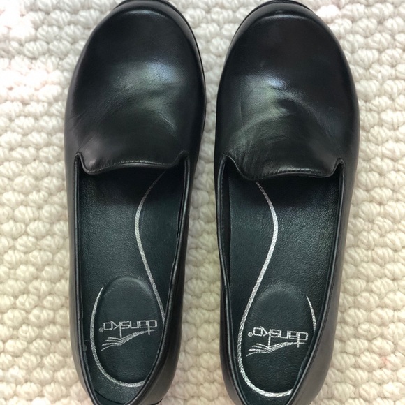 Dansko Black Leather Olivia Loafer sz 38 - Picture 3 of 6